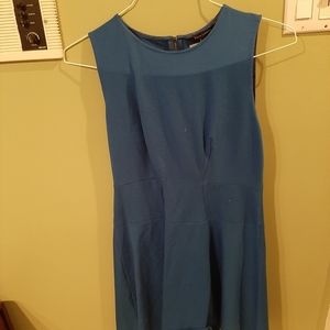 Blue sleeveless above knee summer dress